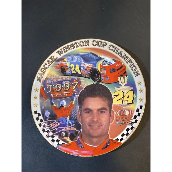 Vintage Plate Series By Hunter NASCAR Jeff‎ Gordon 24 1997 Winston Cup Champion - Picture 1 of 3